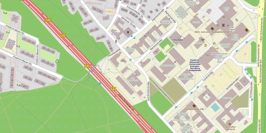 Map of FAU Faculty of Engineering