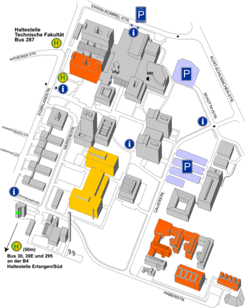 Map of FAU Faculty of Engineering